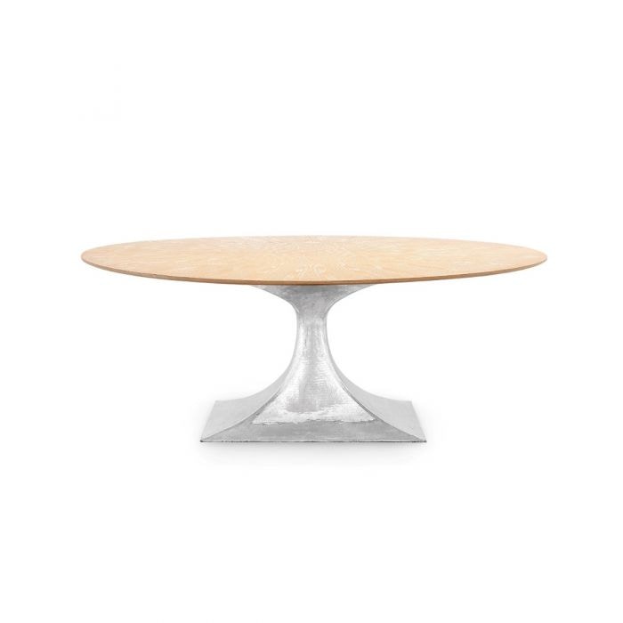  Stockholm 79 Oval Dining Table Top, Natural Cerused 