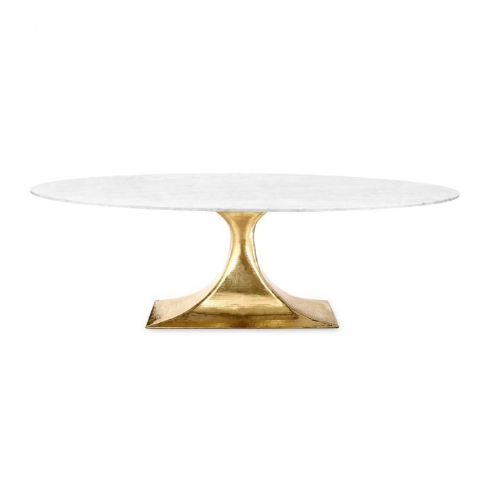  Stockholm Oval Dining Table Base, Brass 