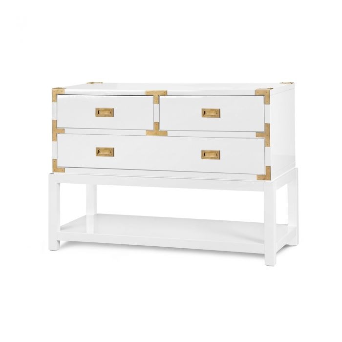  Tansu Console Table, White 