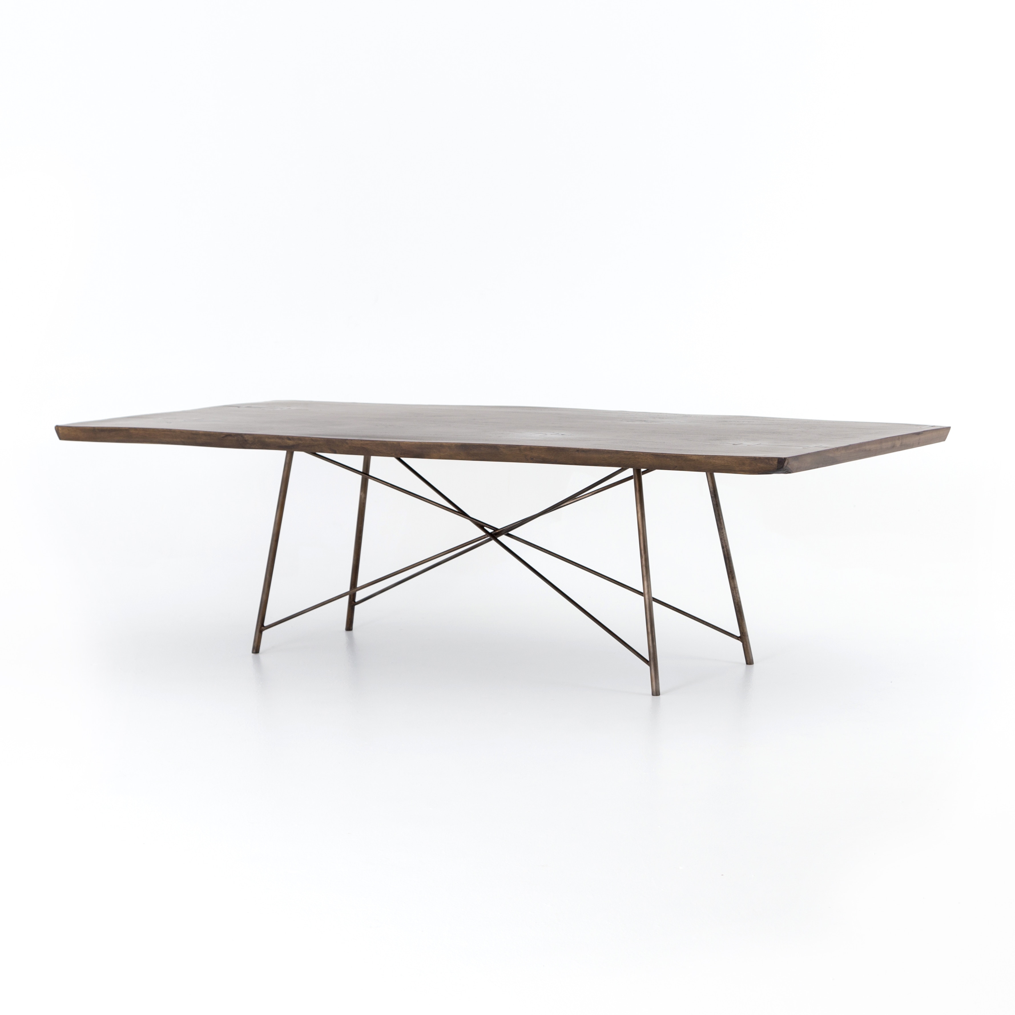  Rocky Dining Table-Bronzed Iron 