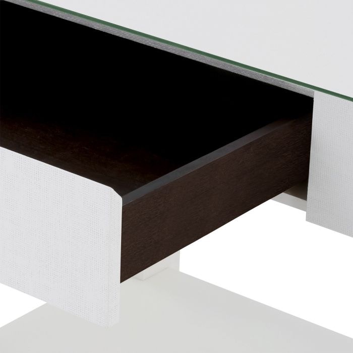  Valentina 1-Drawer Side Table, White 