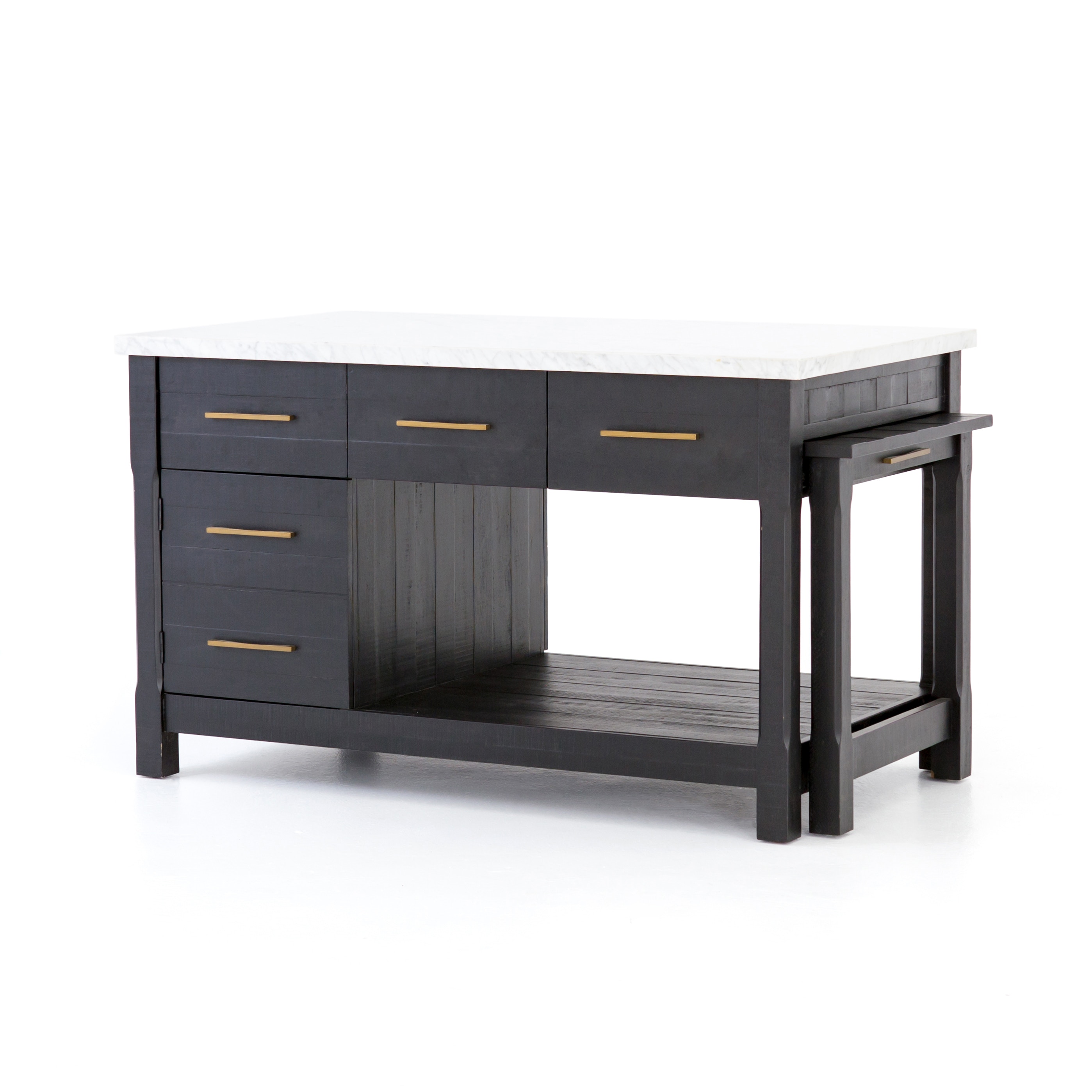  Ian Kitchen Island-Black Acacia 