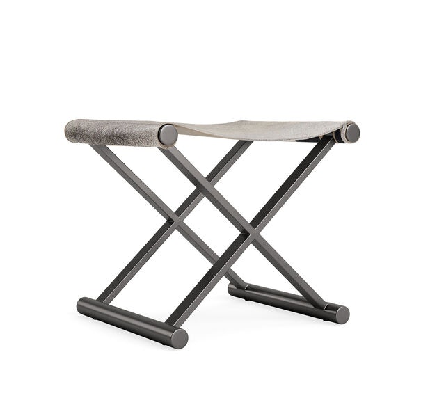  X-BASE HAIR ON HIDE STOOL 