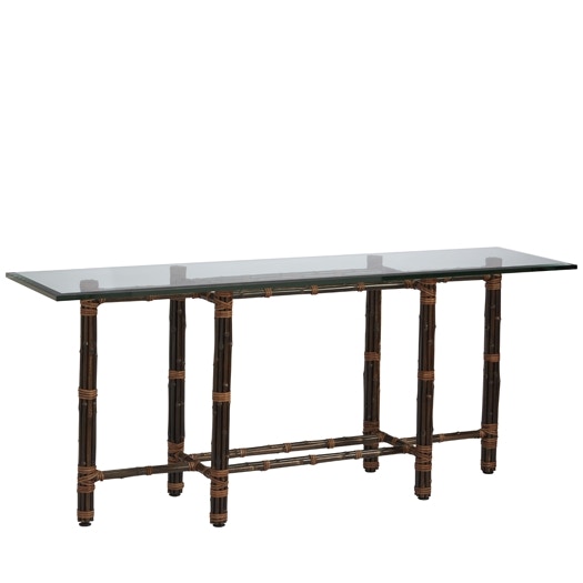 black bamboo console table