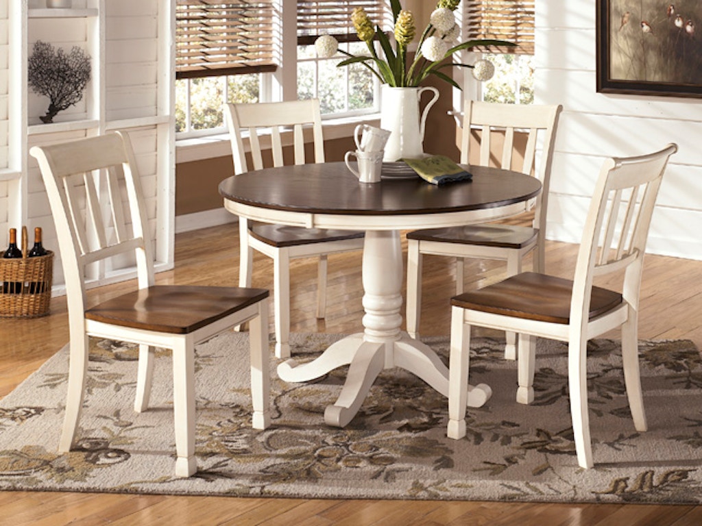 Living Room Ashley Round Dining Room Table And 4 Chairs D583 15 S Turner Furniture Company