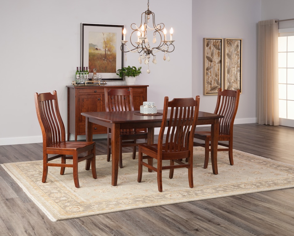 Shop Our Easton Pike Amish Made Table And 4 Side Chairs Custom