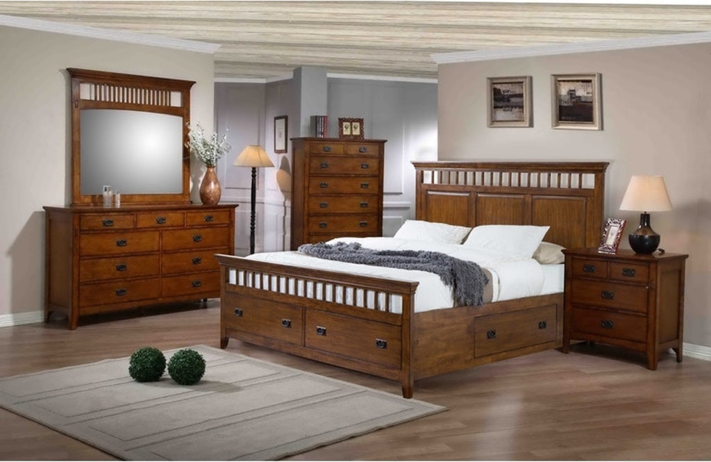 Shop Our Trudy Mission Oak Queen Storage Bed By Elements International Tr750qstorbed Joe