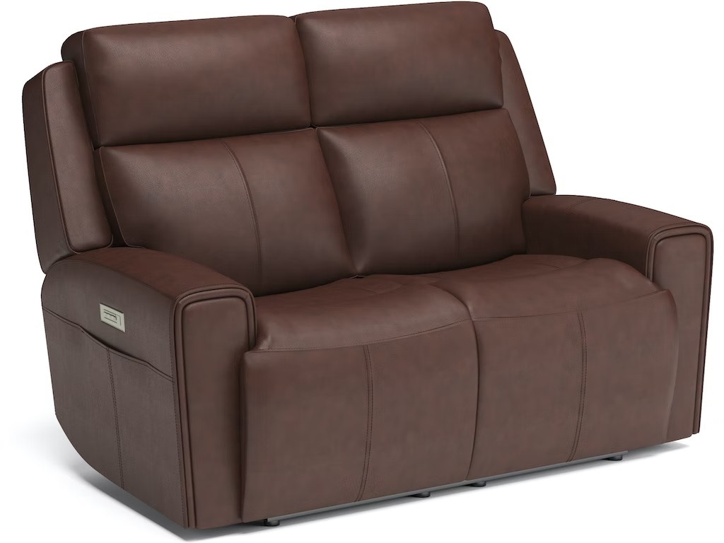 Flexsteel leather reclining online loveseat