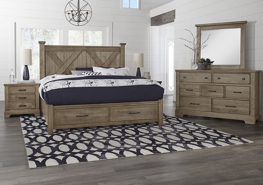 Rustic grey online bedroom furniture