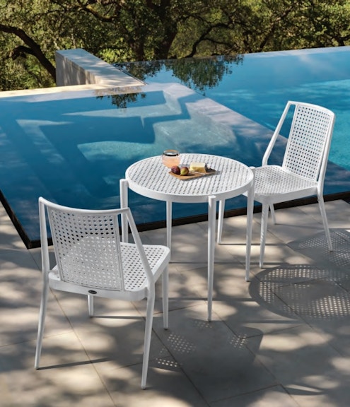 Woodard Patio Furniture Small Outdoor Bistro Set Parc Collection
