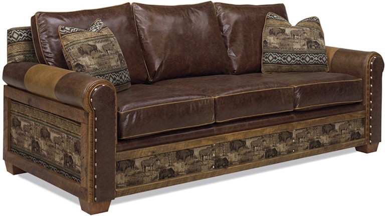 Green Gables Remington Sofa with Apache Collage 6071410