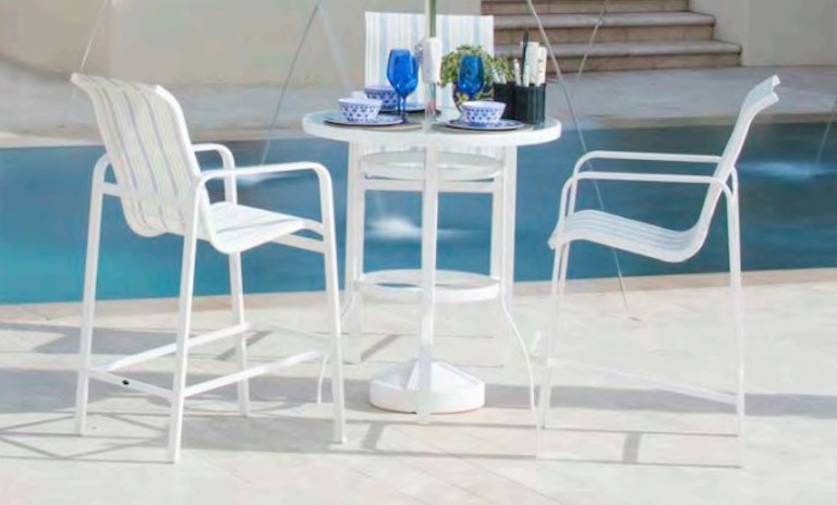Woodard Patio Furniture Woodard Outdoor Collections Small Round Table and Three Chair Set Landings Collection