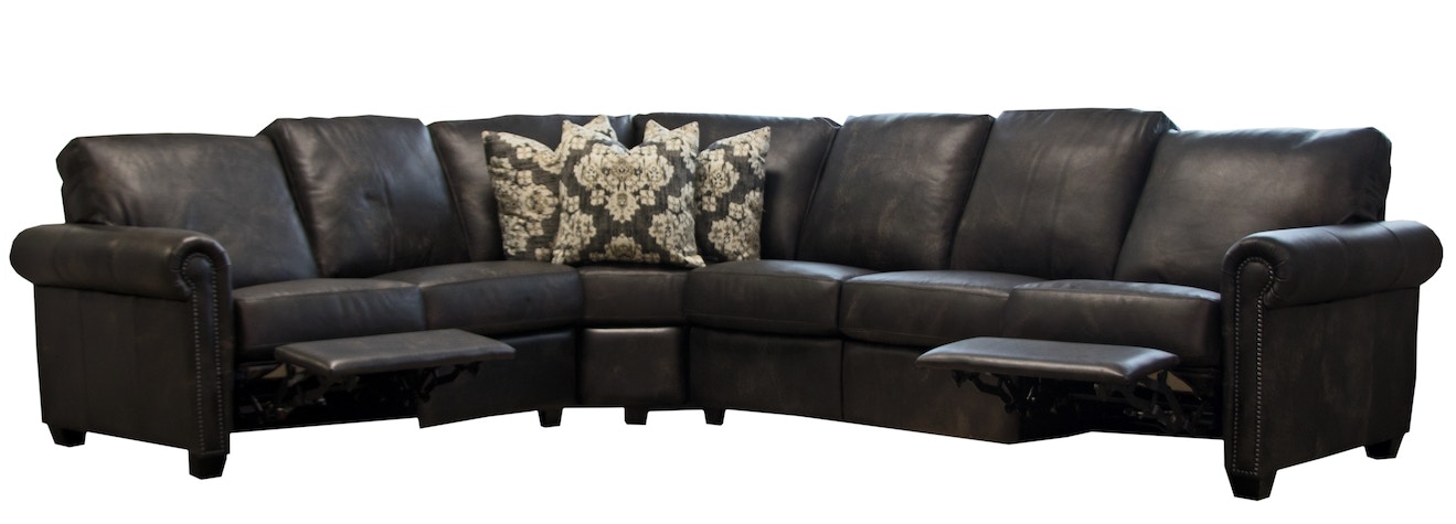 Legacy Leather Power Motion 7 Seat Sectional Austin Sectional