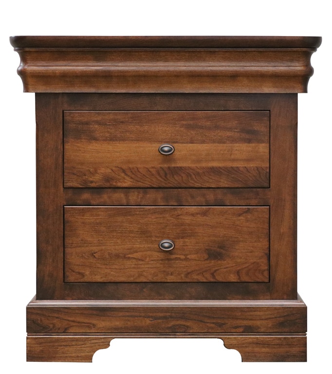 Woodley Brothers Mfg. Louis Philippe Two Drawer Nightstand LOU-2DRNS