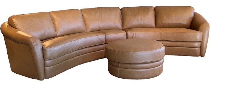 HiRoc Italian Leather 3 Piece Sectional Lucca