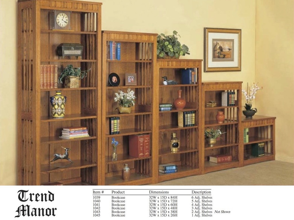 Trend Manor Bookcases Mission Style