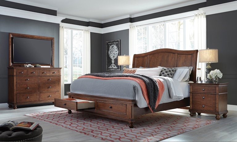 Aspenhome Oxford Whiskey Brown Finish Oxford Bedroom Set