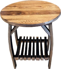 End Table with Stave Shelf125-ENDTABLE/BHRustic Barrel Designs