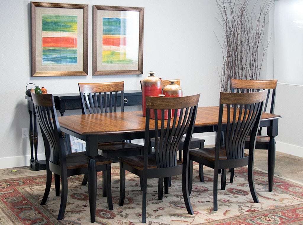 solid maple dining room table and chairs