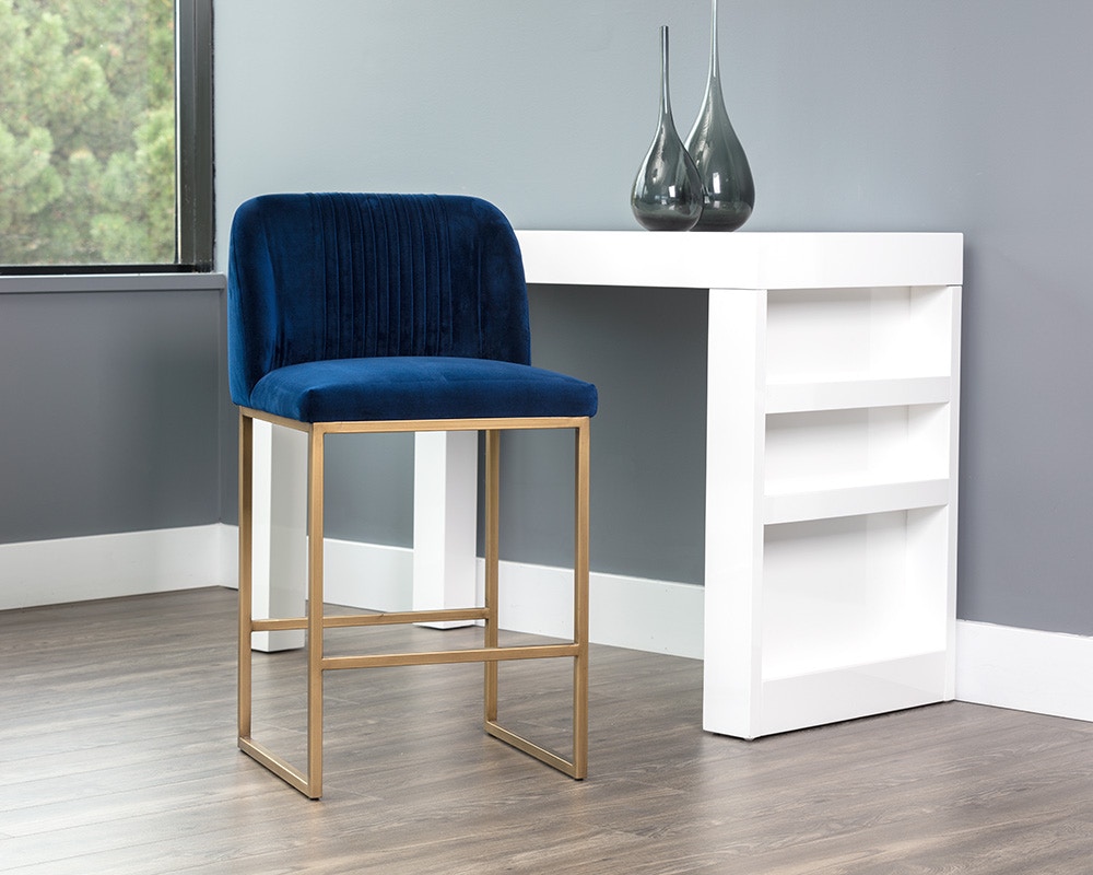 NEVIN COUNTER STOOL SAPPHIRE BLUE