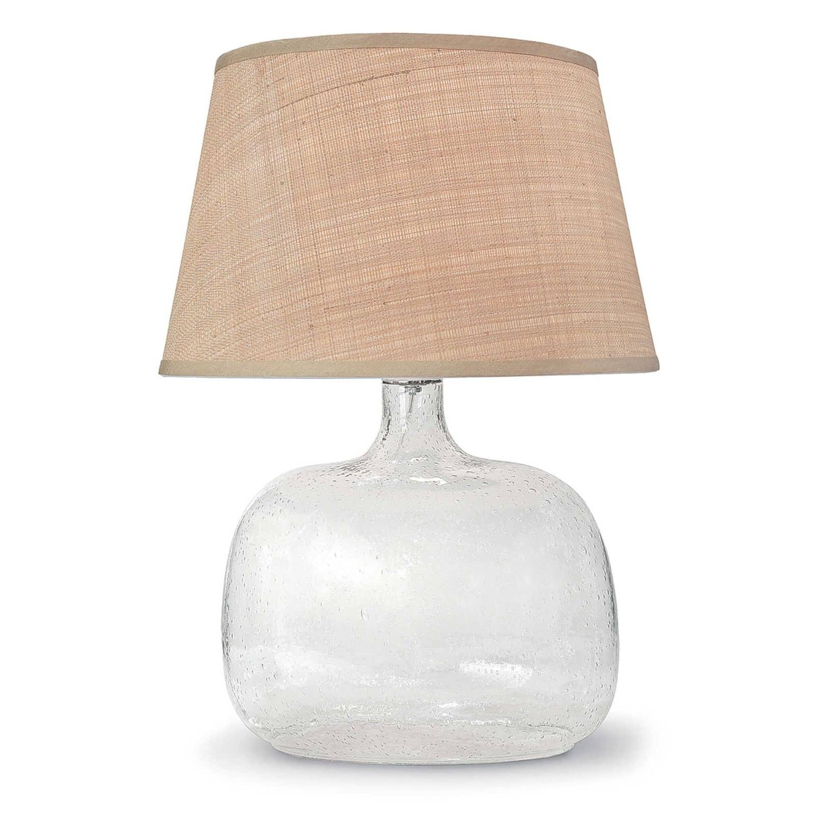  Seeded Oval Glass Table Lamp 