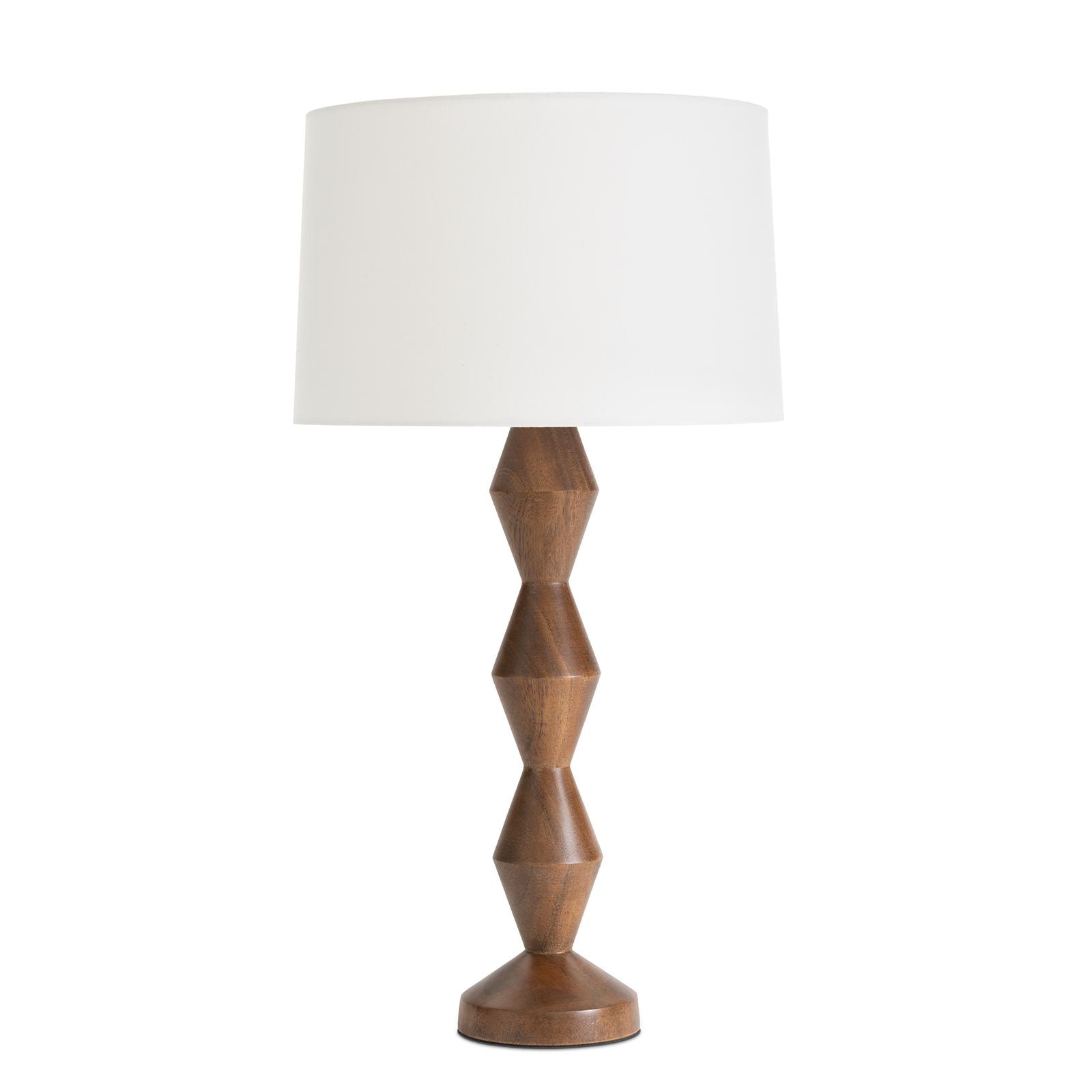  Crew Walnut Buffet Lamp (Natural Linen Shade) 