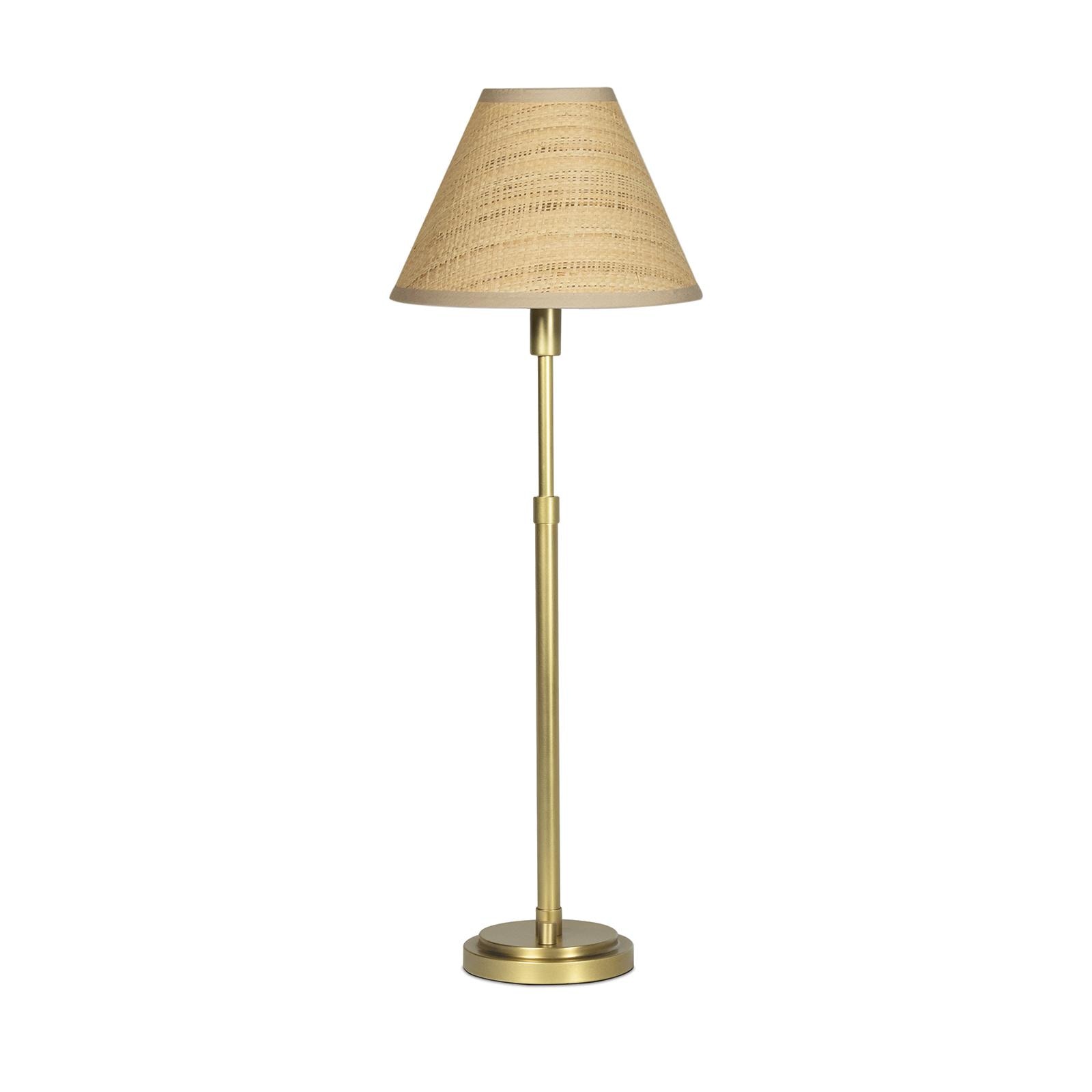  Polly Buffet Lamp (Natural Brass with Rattan Shade) 