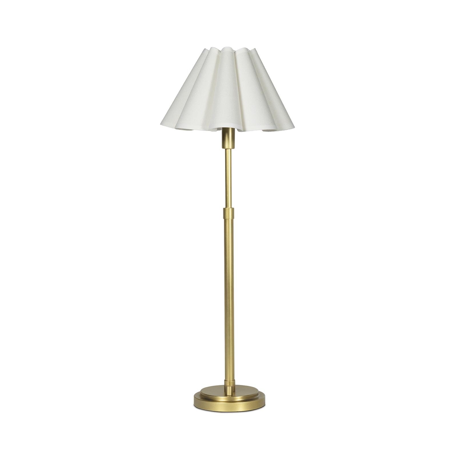  Polly Buffet Lamp (Natural Brass with White Scalloped Shade) 