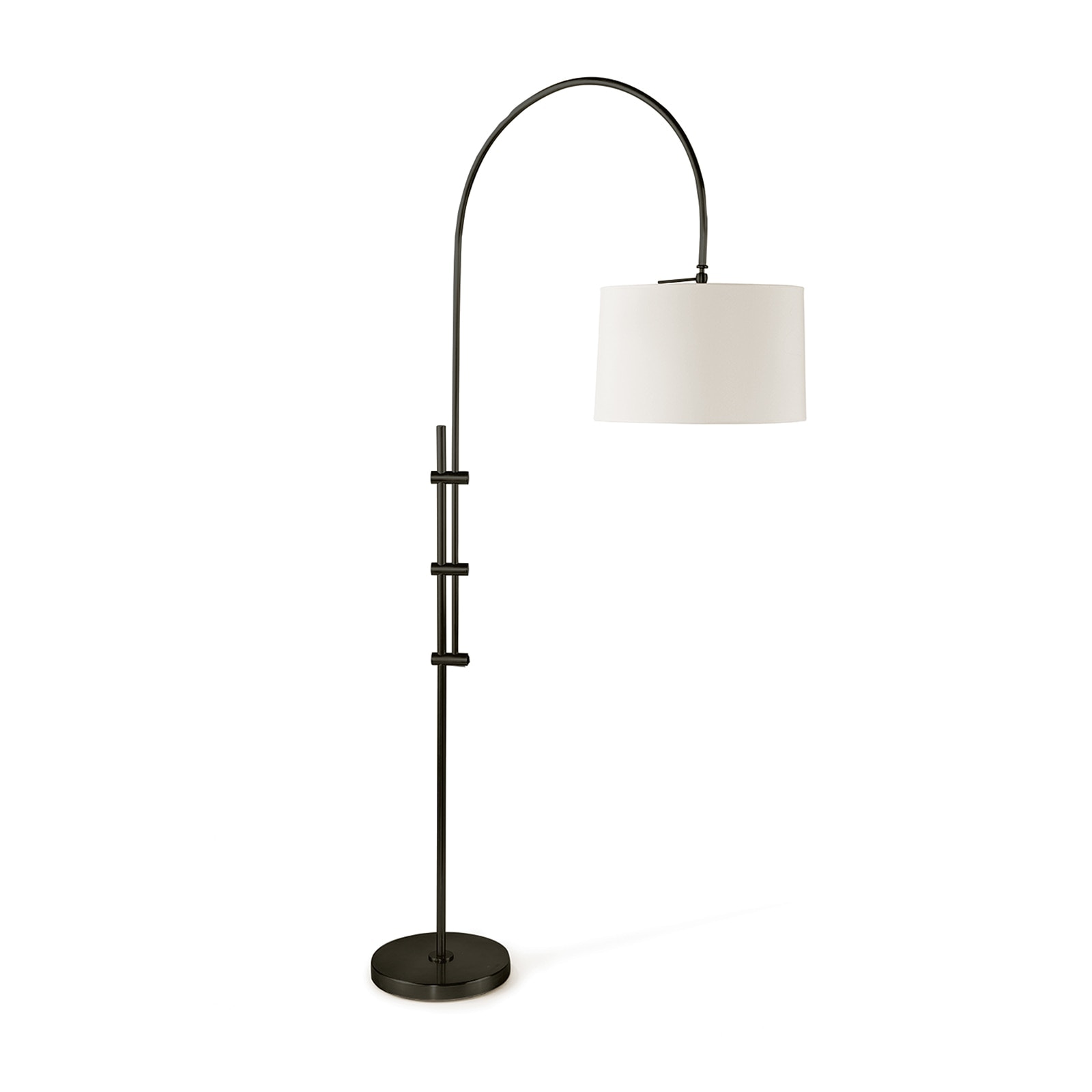  Arc Floor Lamp with Fabric Shade (Oil Rubbed Bronze) 