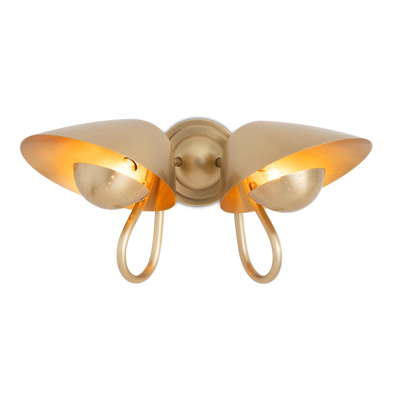  Keaton Sconce Double (Natural Brass) 