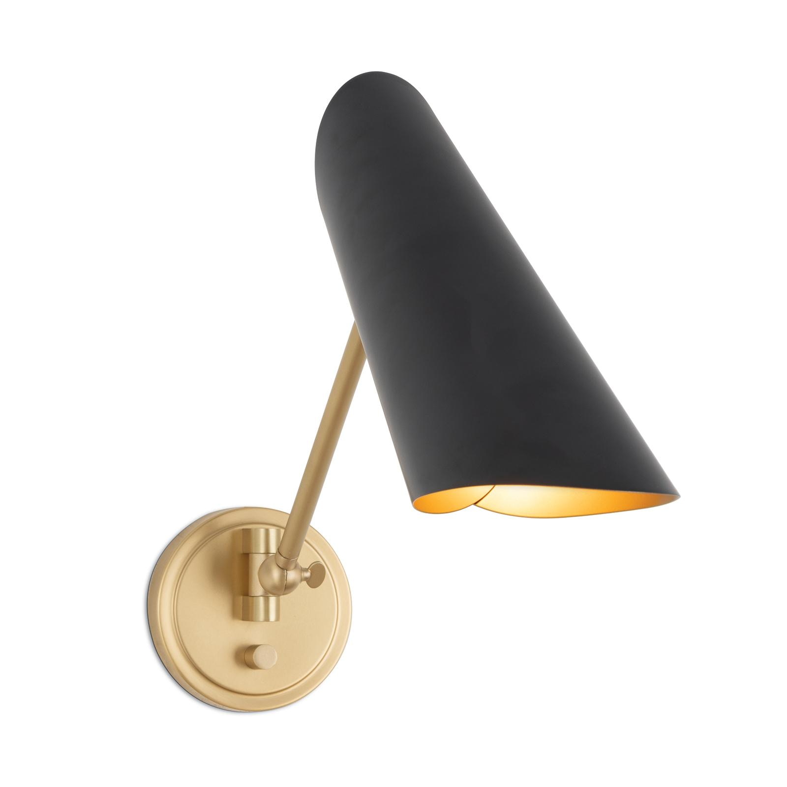  Vest Single Arm Sconce (Blackened Brass and Natural Brass) 
