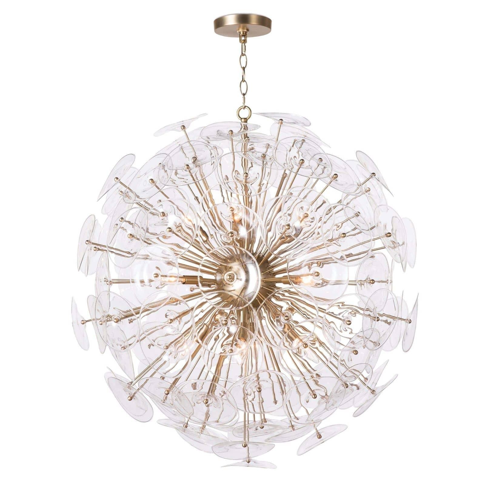  Poppy Glass Chandelier Large (Clear) 