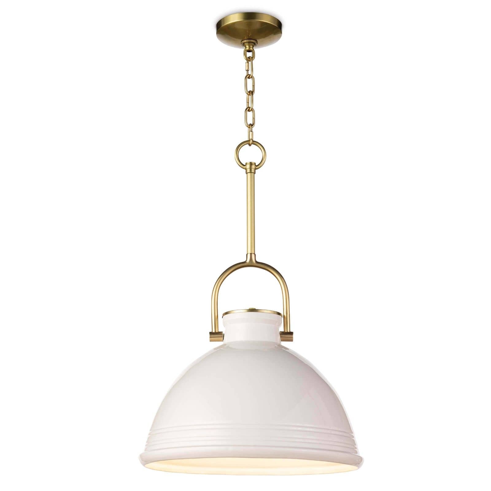  Eloise Ceramic Pendant (White) 