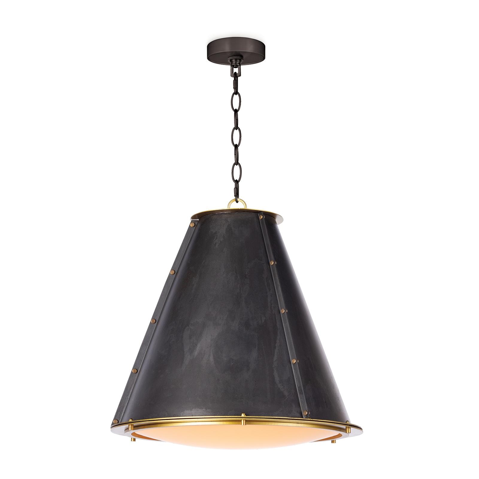  French Maid Chandelier SM (Blackened Brass Natural Brass) 