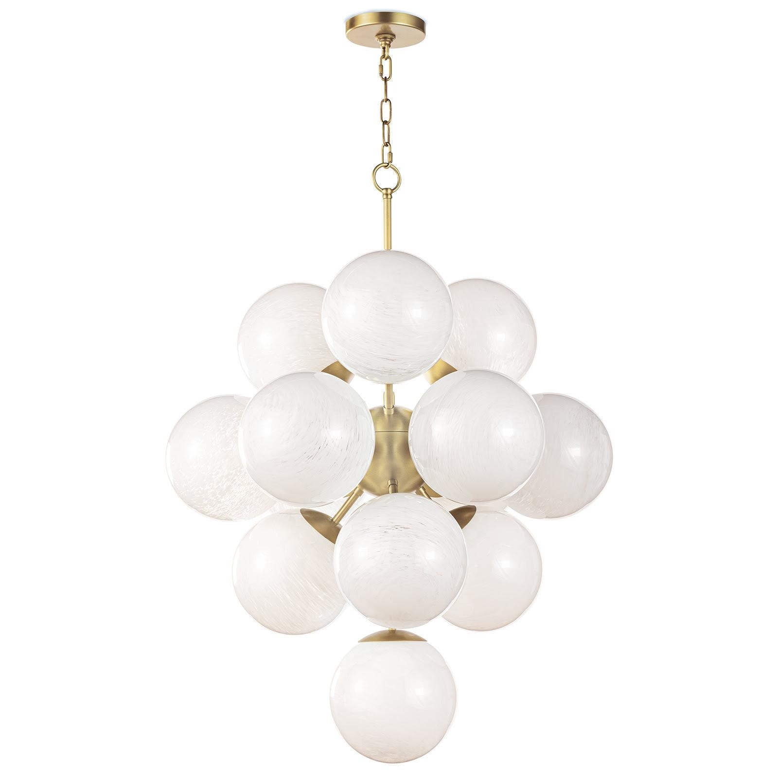  La Dame Chandelier (Swirl Glass Natural Brass) 