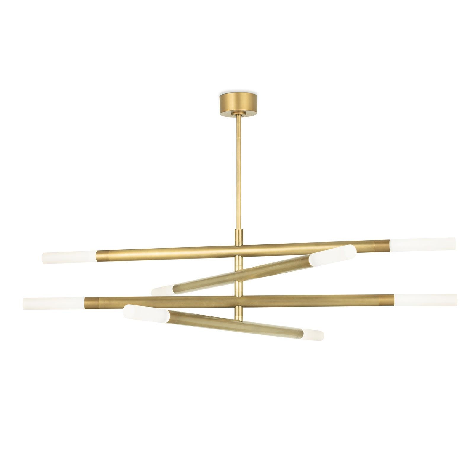  Wick Chandelier (Natural Brass) 