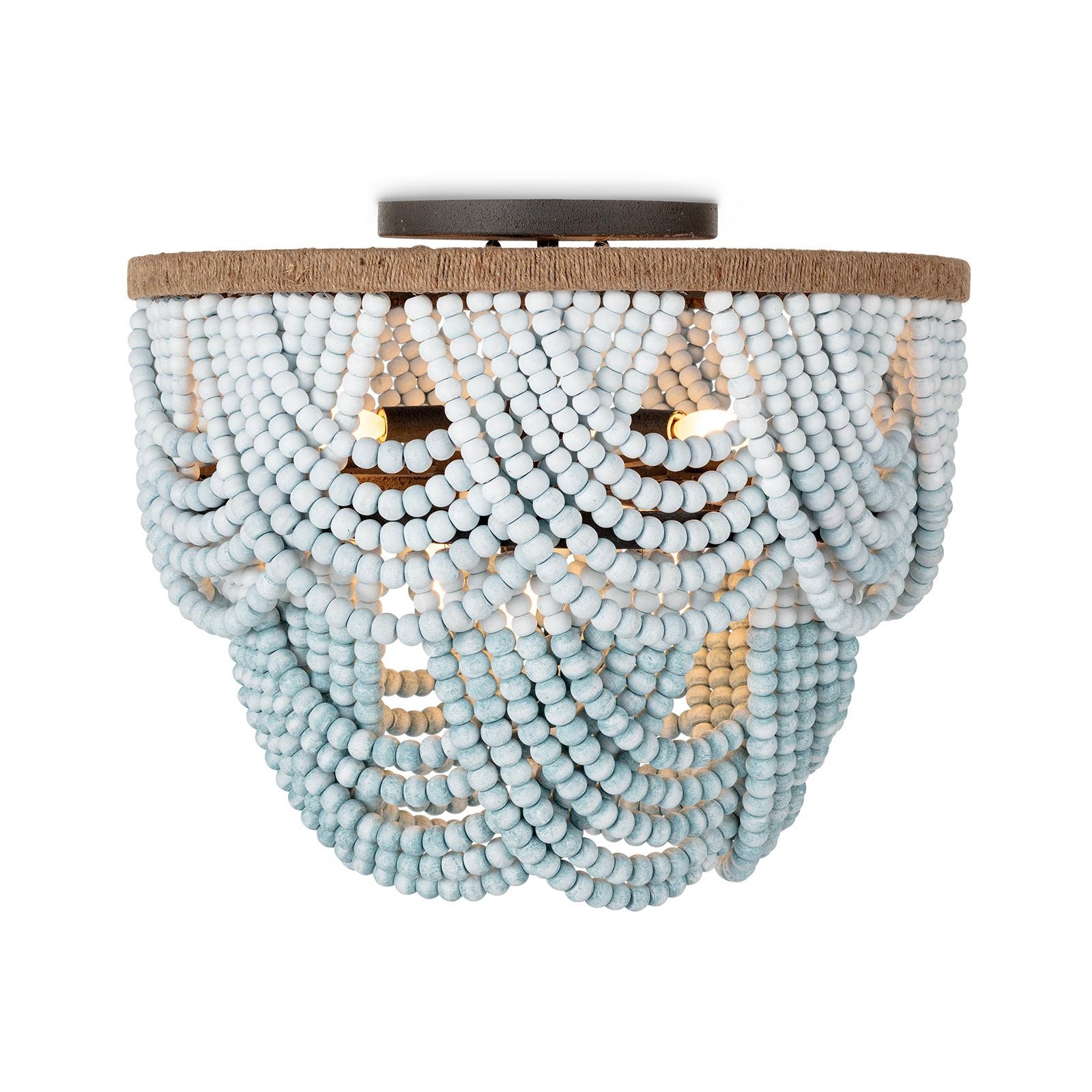  Ombre Wood Bead Flush Mount 