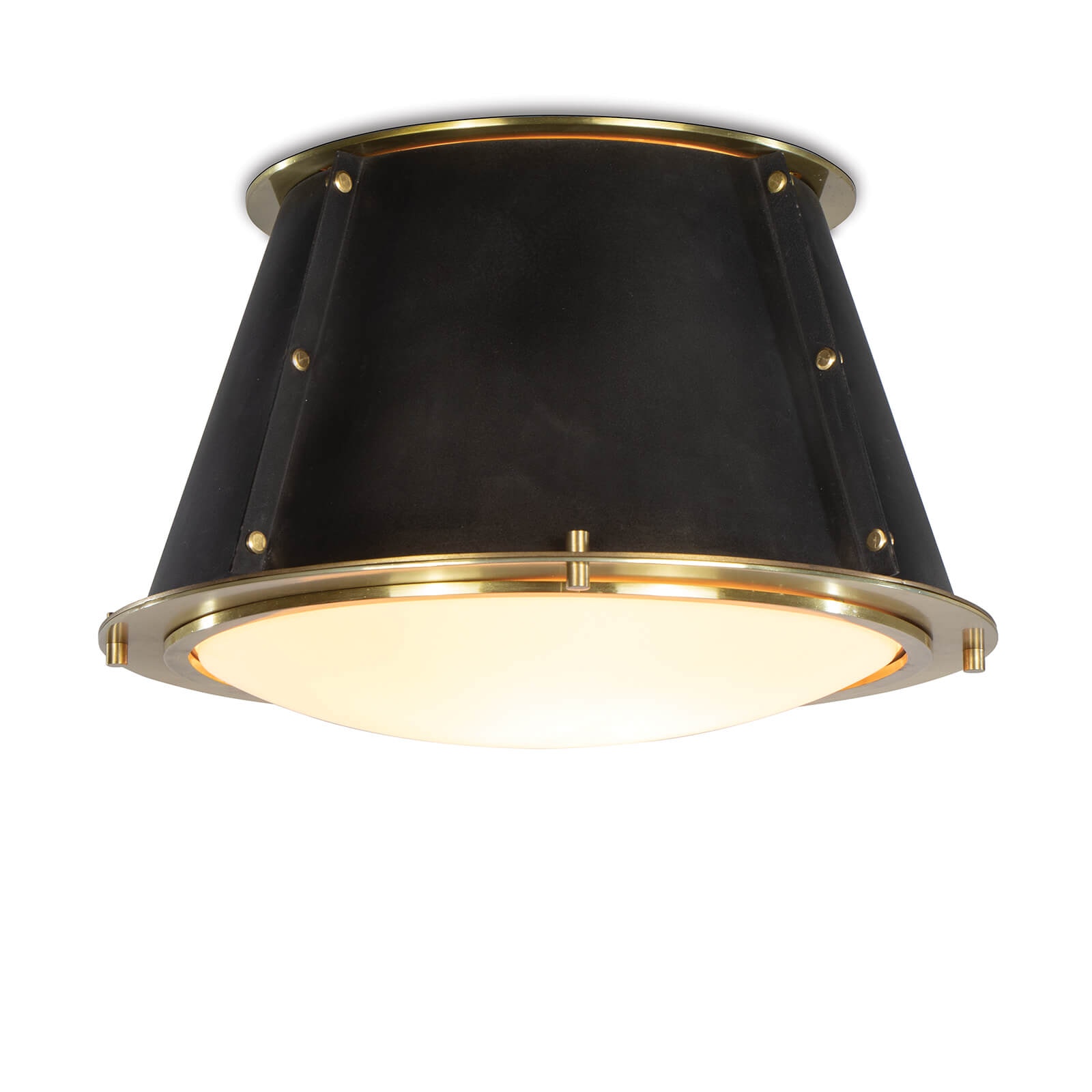 French Maid Flush Mount (Blackened Brass and Natural Brass) 
