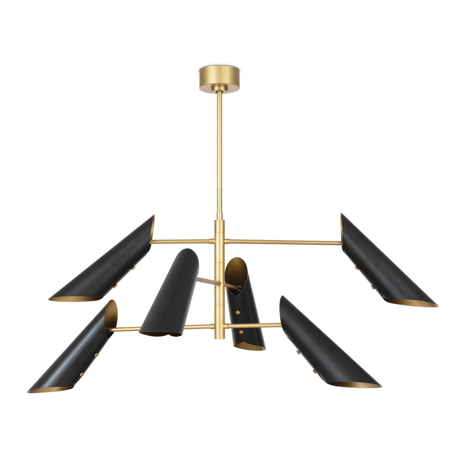  Vest Chandelier (Blackened Brass and Natural Brass) 