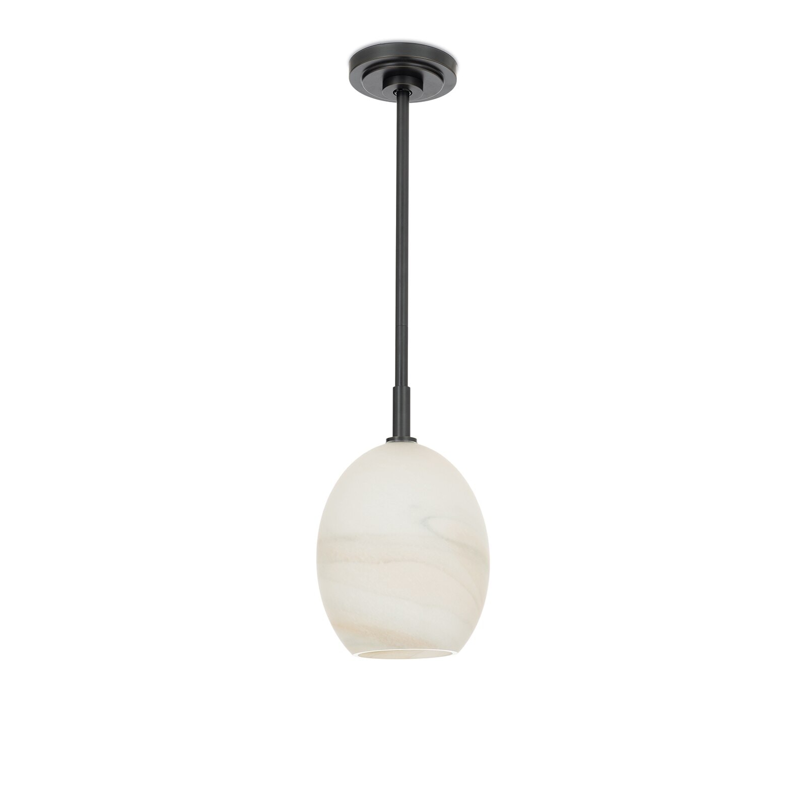  Artemis Pendant Single (Oil Rubbed Bronze with Alabaster Glass) 