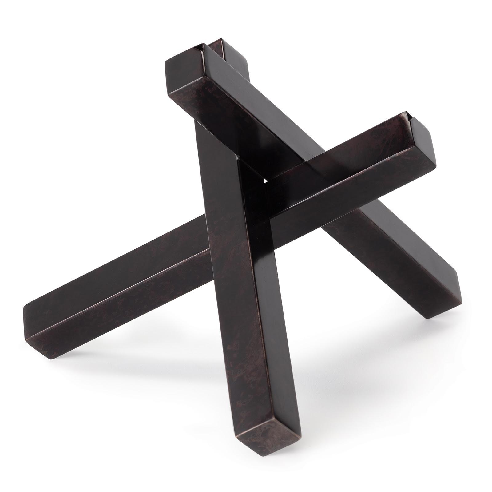  Intersecting Sculpture (Blackened Zinc) 
