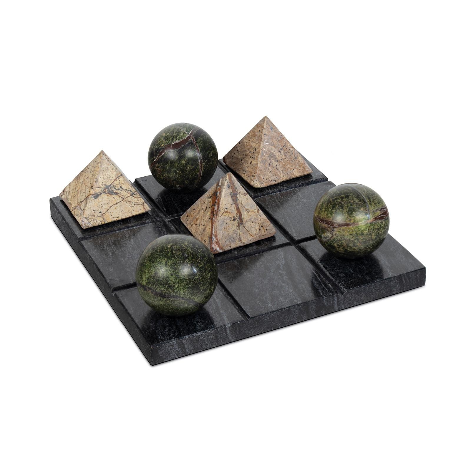  Tic Tac Toe Marble Board (Black) 