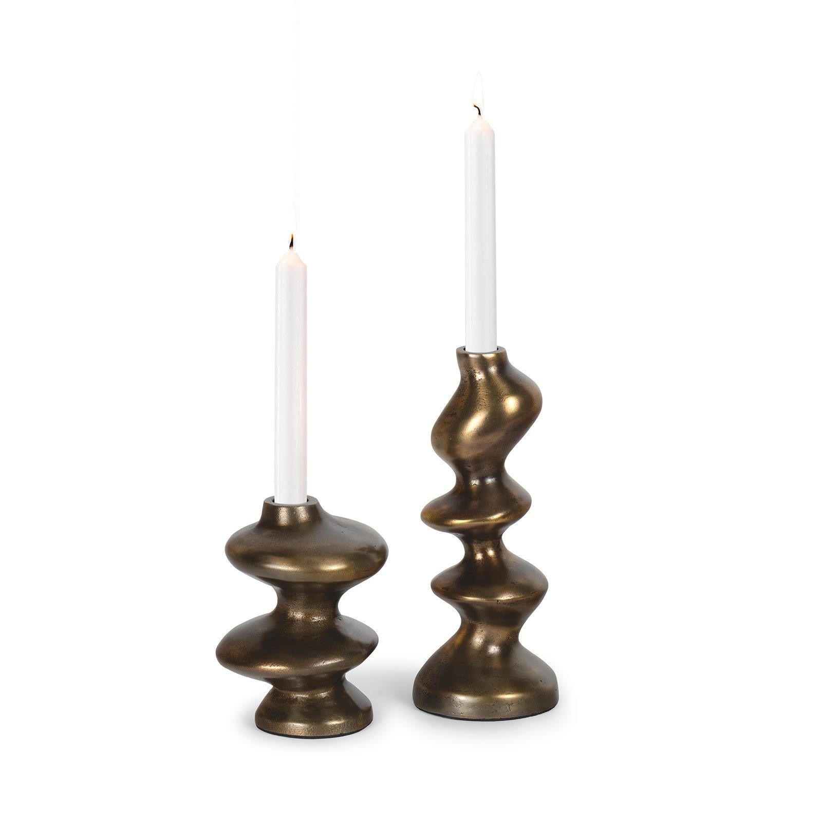  Blobby Candle Holder Set (Brass) 