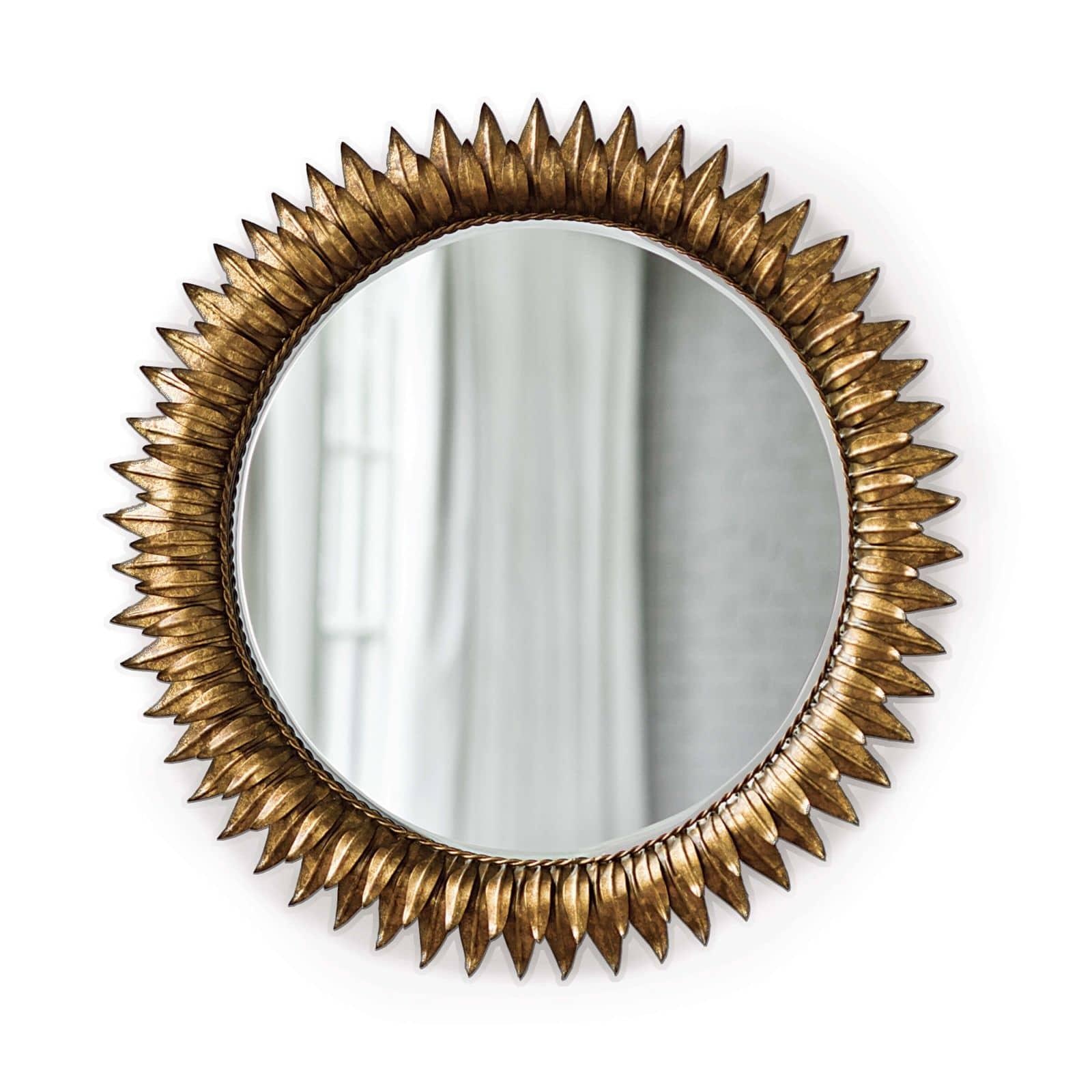  Sun Flower Mirror Small (Antique Gold) 