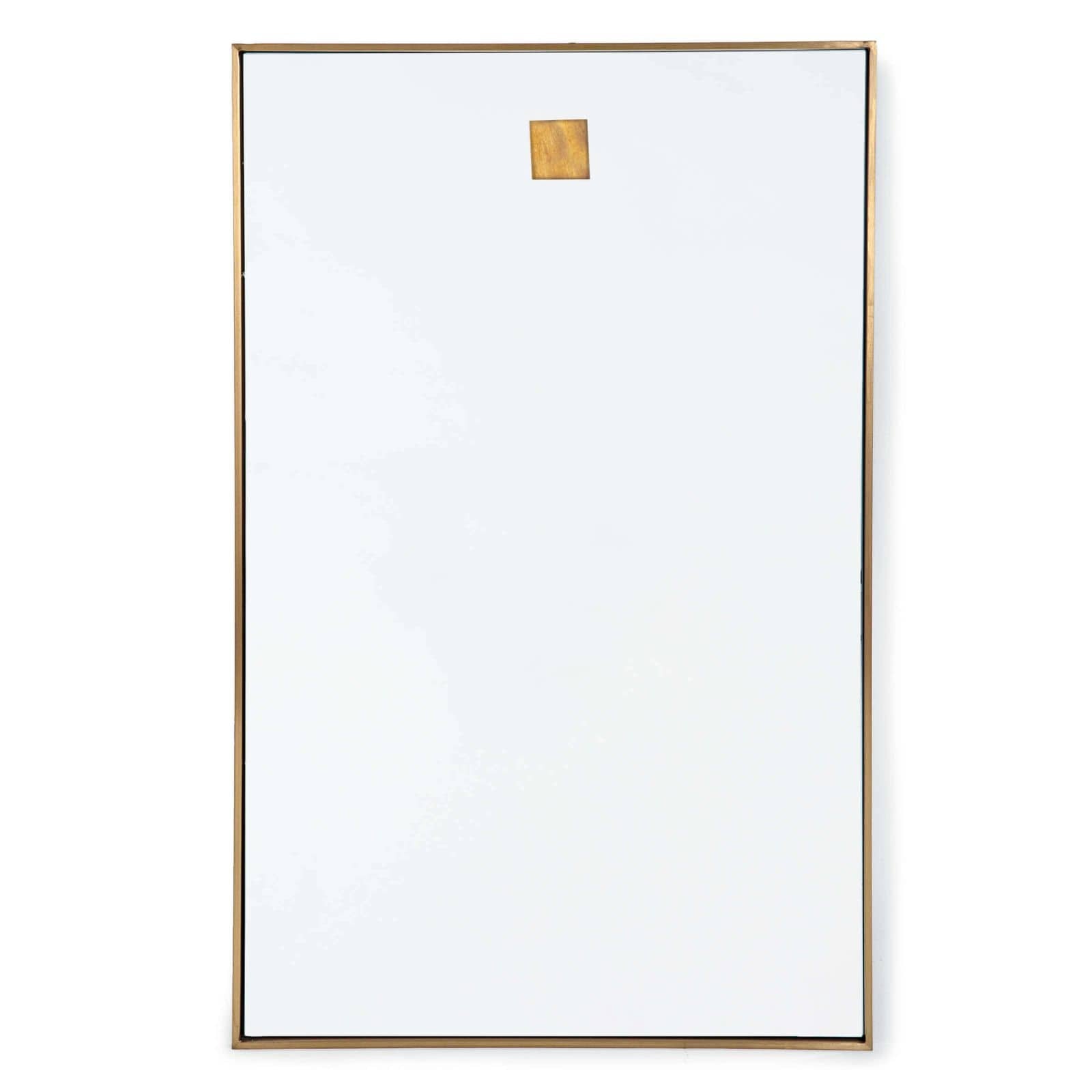  Hanging Rectangle Mirror (Natural Brass) 