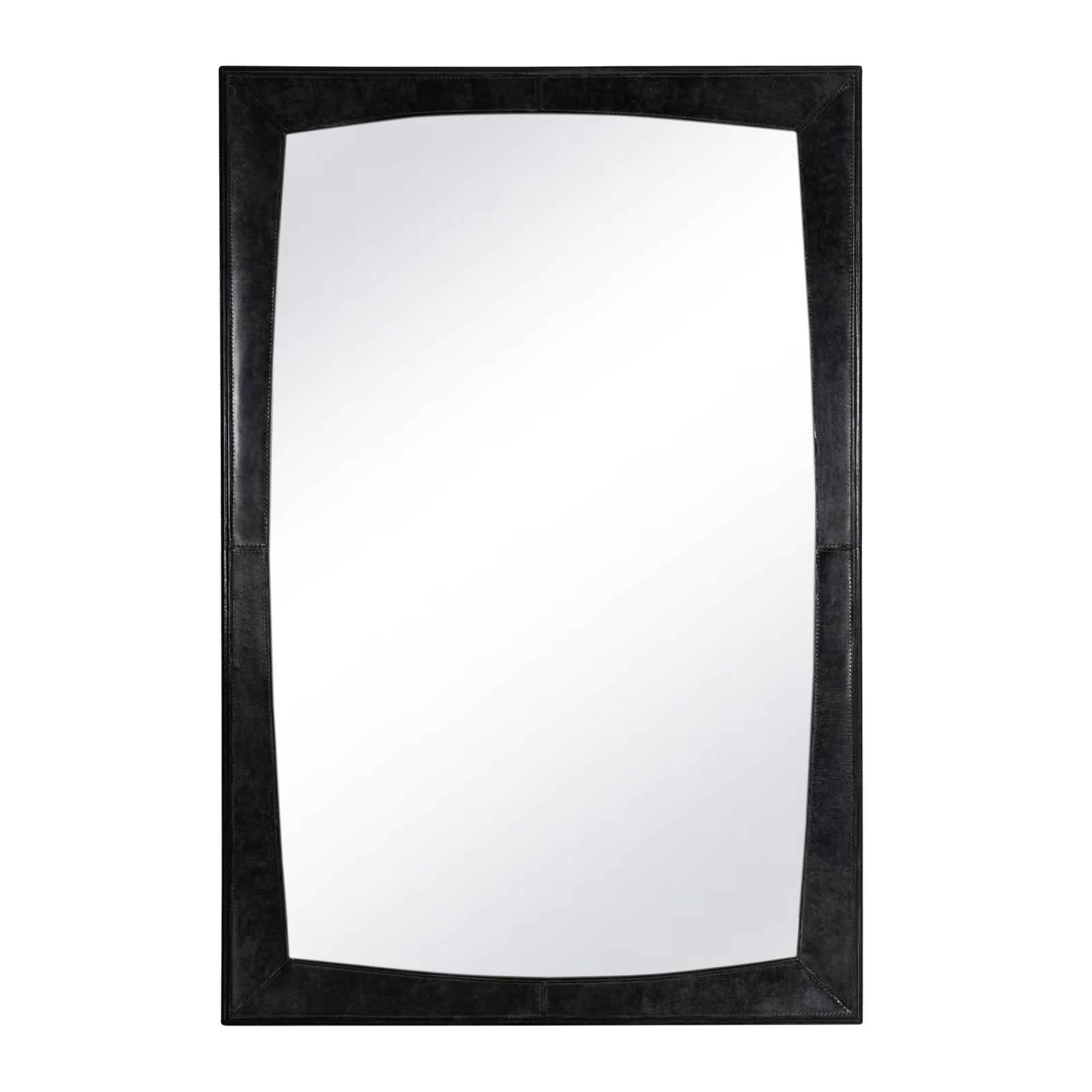  Estaban Leather Mirror Small (Black) 