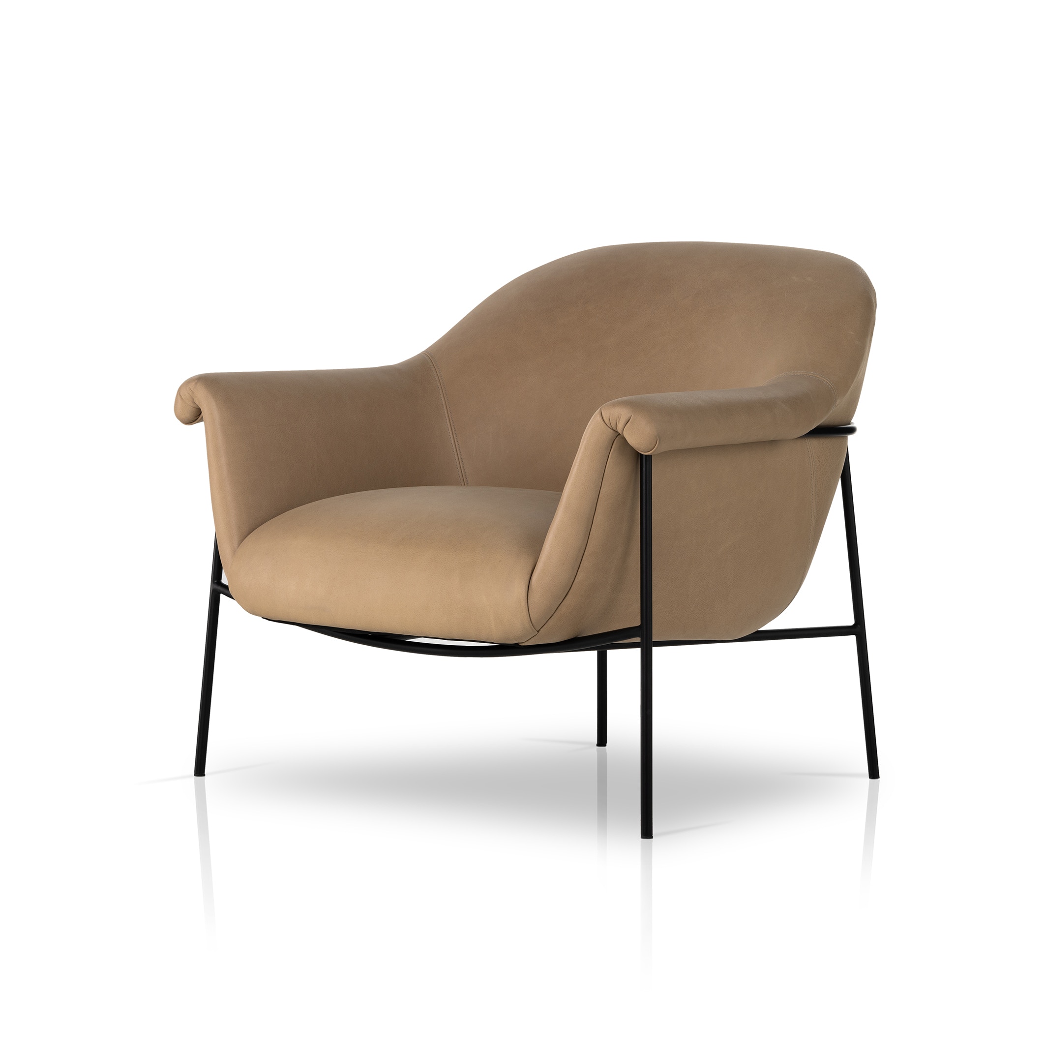 SUERTE CHAIR IN LEATHER PALERMO NUDE 