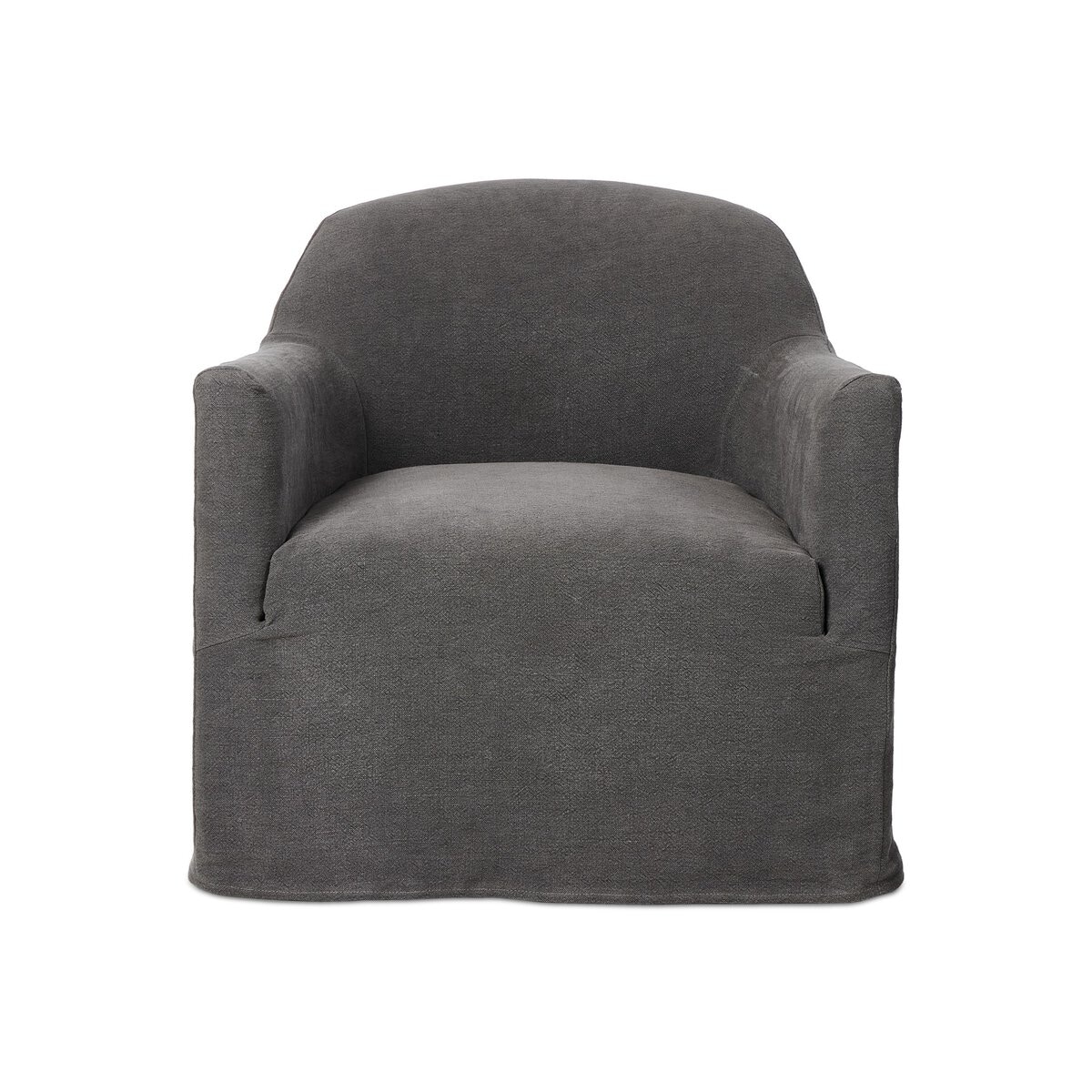  Lowell Slipcover Swivel Chair in Broadway Denim 
