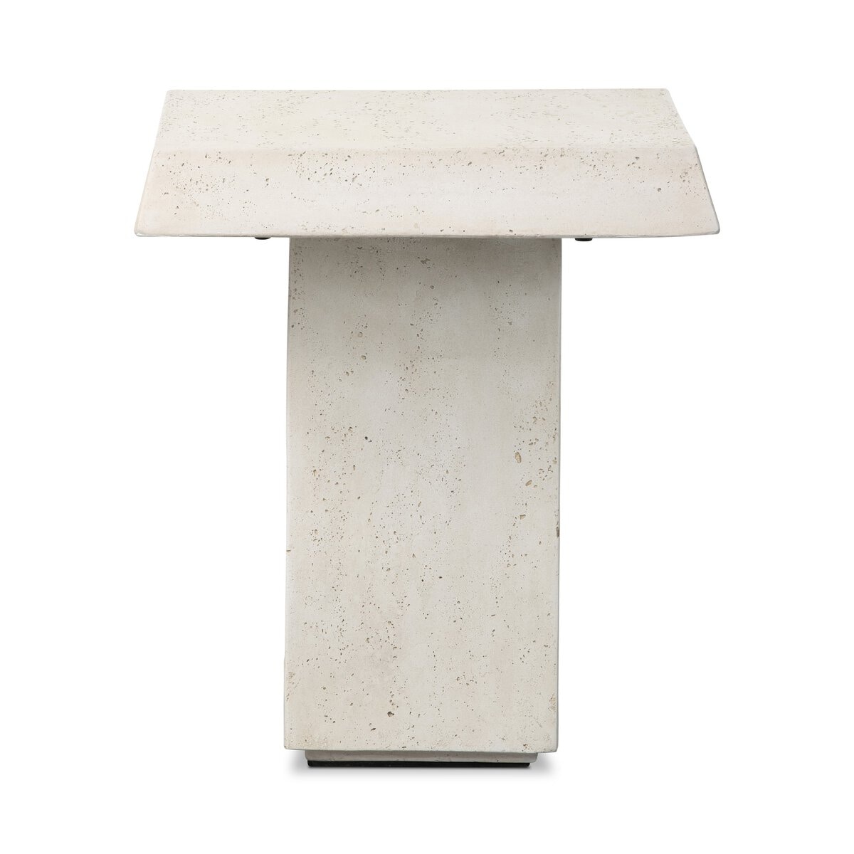  Avila Outdoor End Table In Aged White Concrete 