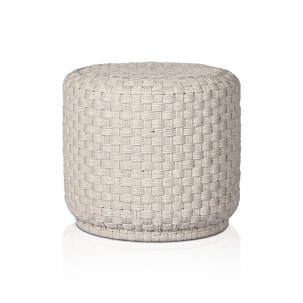  Venetia Outdoor End Table in Vintage White 